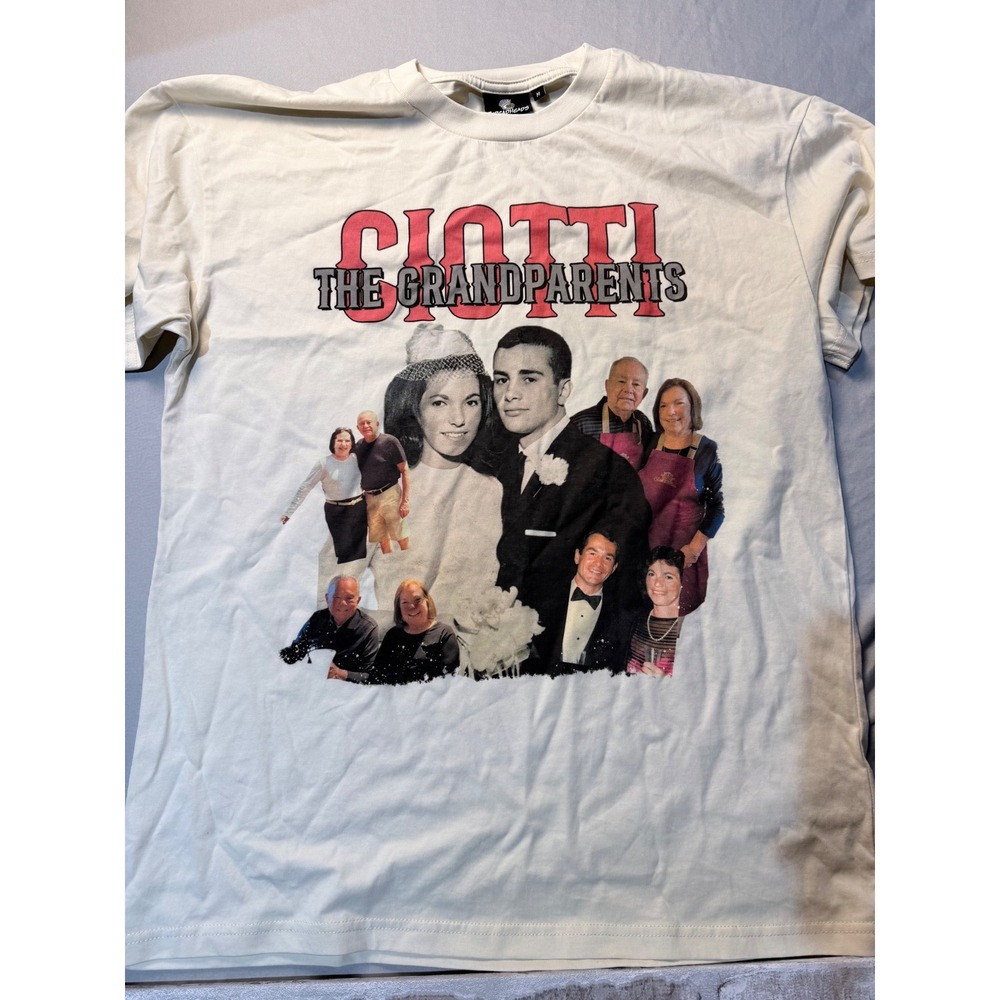 Threadheads Ciotti The Grandparents Graphic T-Shirt Cream‎ Mens Medium Cotton